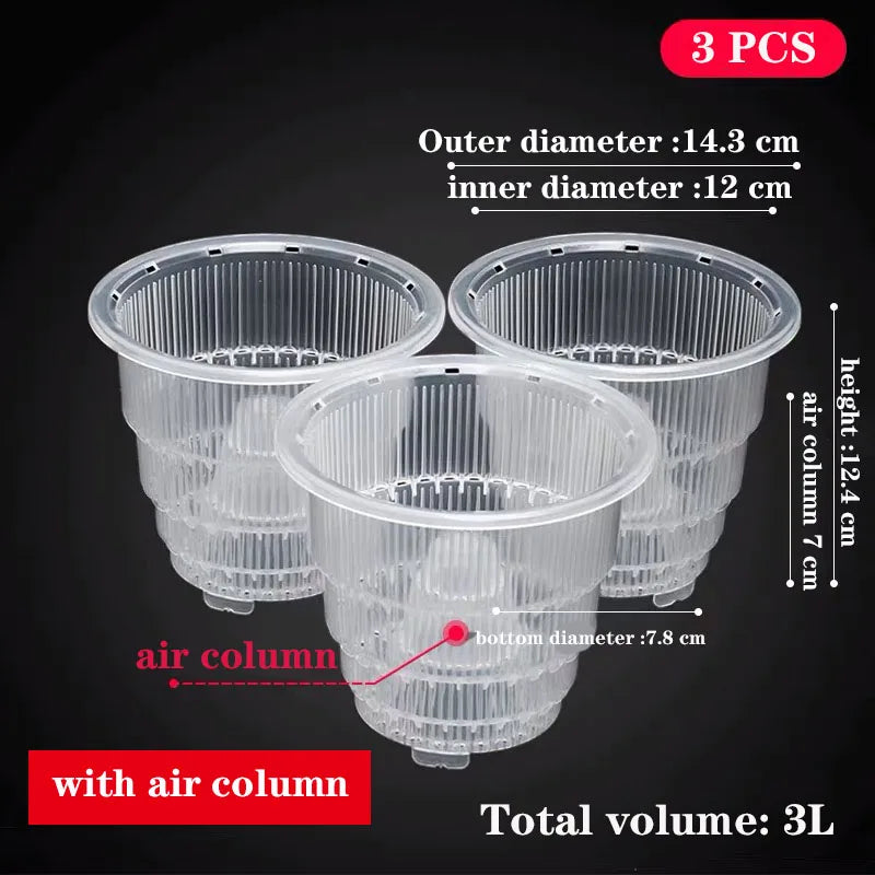 pots orchidées blancs modernes perforations ventilation racines aérationintérieurexterne