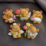 pendants ours mignons coeurs fleurs papillons couleurs vives decoration maison cartoonaopaque