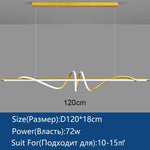 suspension lumineuse moderne minimaliste noir blanc doré ondulé réglable dimmable chambre salon étude