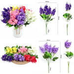 bouquet hyacinthe artificielle violet rose jaune blanc moderne décoration intérieur mariage anniversaire baby shower