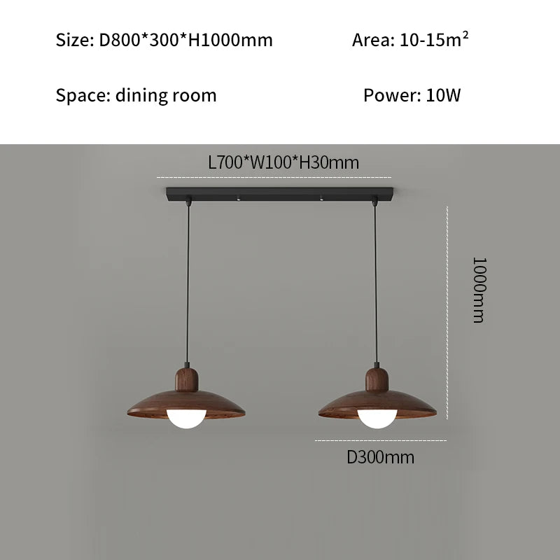 suspension lumineuse moderne bois clair taille 100cm éclairage salon chambre restaurant