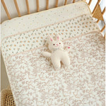coussin bébé imprimé animaux fleurs beige clair décoratif chambre enfant usage quotidien