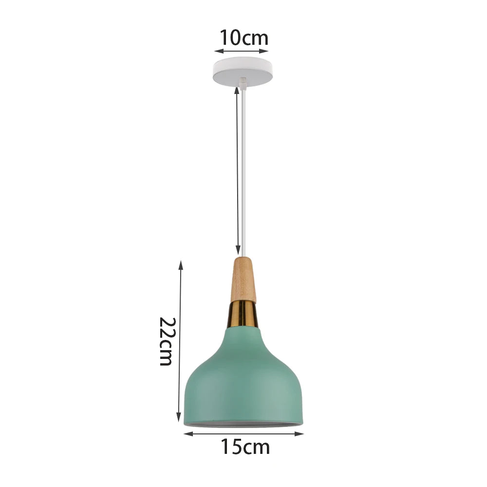 suspension lumineuse moderne vert conique câble suspendu salon chambrehôtel