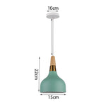 suspension lumineuse moderne vert conique câble suspendu salon chambrehôtel