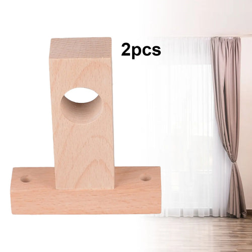 support mural rideau bois naturel moderne 3cm diamètre facile chambre salonhôtel