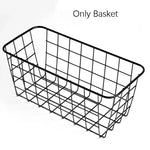 panier métallique noir grille minimaliste clips rangement cuisine chambre