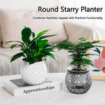 pot plante moderne blanc orange gris triangles géométriques absorbant eau fleur verteintérieur maisonadulteunisexe