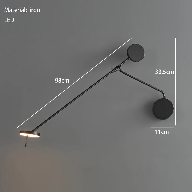 lampe suspension moderne minimaliste fixation mur noir éclairage quotidien chambre cuisine salle manger