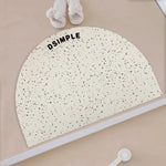 tapis bain blanc taches noires anti glisse facile entretien machine lavable moderne salon chambre