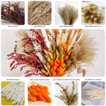 bouquet fleurs séchées naturel rouge blanc orange décoration intérieure automne table vaseHomeAssemblons informations prioritaires