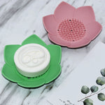 porte savon silicone fleur lotus noir blanc gris rose vert bleu violet moderne salle