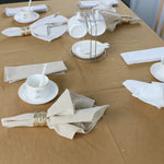 serviettes table coton polyester 30x45cm classique vert olive rouge blanc gris clair texture lin