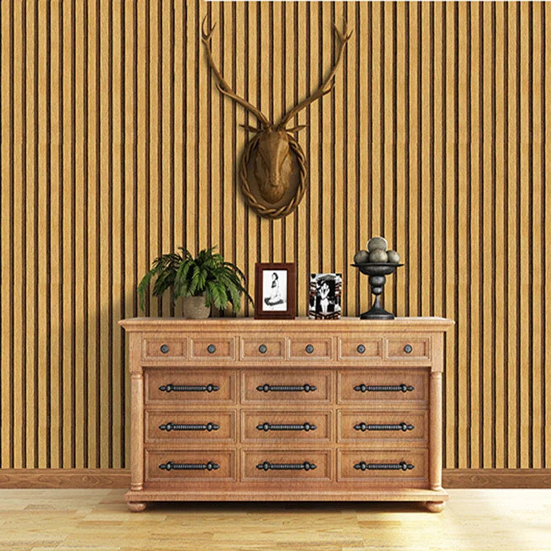papier peint moderne rayures verticales marron noir beige autocollant résistant humidité anti moisissure chambre