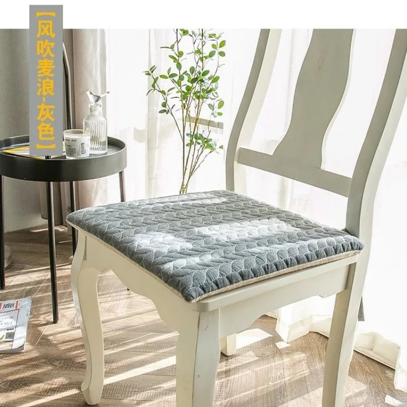 coussin chaise salle manger mousse mémoire forme motif feuilles vert gris
