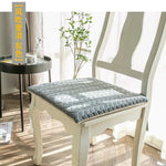 coussin chaise salle manger mousse mémoire forme motif feuilles vert gris