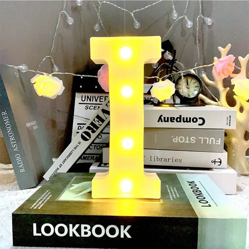 lettre lumineuse décorative led blanche rétro vintage suspendue clip fête anniversaire mariage