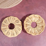 lampe suspendue tressée rotin naturelle rustique boho chic tringle opacité intérieur decoration