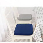 coussin siège mousse coton polyester doux moderne gris bleu marine fixations pack