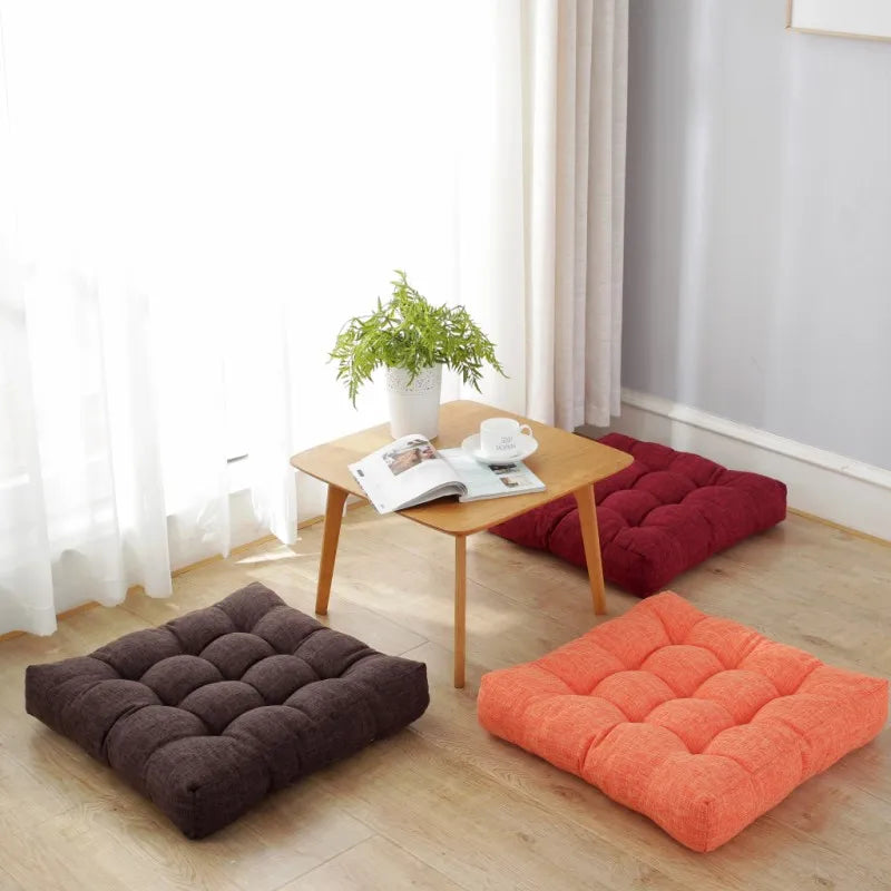 coussin siège rond polyester tissage fin rayé moderne couleur rose clair confortable 45x45cm