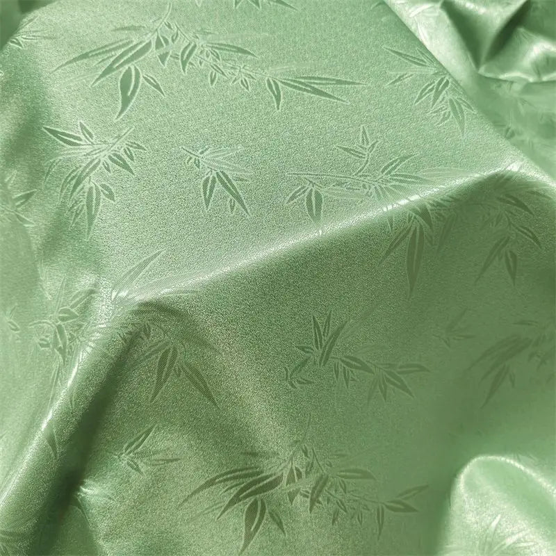 tissu brocart bambou vert rouge blanc élégant bricolage maison décor cosplay 150cm polyester
