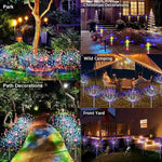 décoration solaire multicolore feu d'artifice modes éclairage moderne extérieure festive mariage noël