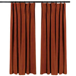 rideau velours orange moderne opaque uni salon chambre décoration intérieure