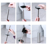 brosse wc inoxydable moderne blanche noire argent or support mural pieds