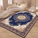 tapis floral baroque orné bleu blanc doré rose violet classique moderne chambre salon extérieur