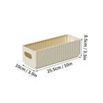 boîtes rangement pliables plastique moderne beige poignées boucles ridées stockage multifonctionnel