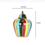 vases decoratifs couverts couleur brillants moderne decoration maison rouge vert bleu