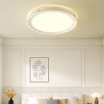 plafonnier led moderne blanc doré noir éclairage chambre salon télécommande minimaliste