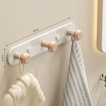 porte serviettes mural moderne bois blanc fixations serviettes gant cuisine sac rangement