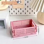 caisse rangement pliante plastique moderne orange jaune gris vert rose violet grille ventilation clips