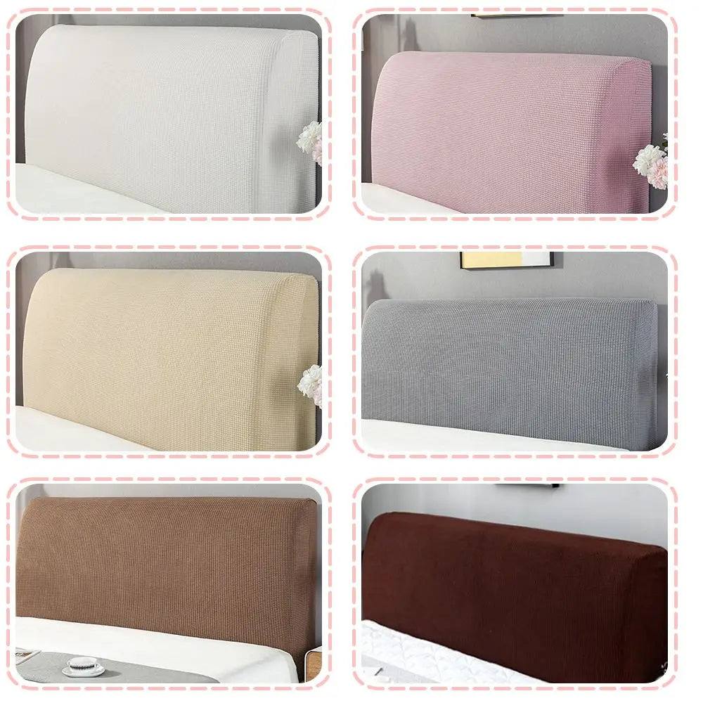 housse tête lit élastique protège tête lit moderne textile tissé couleur unie