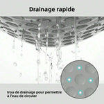 tapis bain moderne 54x54cm texturé ventouses drainage gris clair minimaliste respectueux environnement