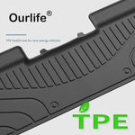 tapis sol tpe noir rayures horizontales moderne résistant saleté fibre synthétiqueintérieur voiture