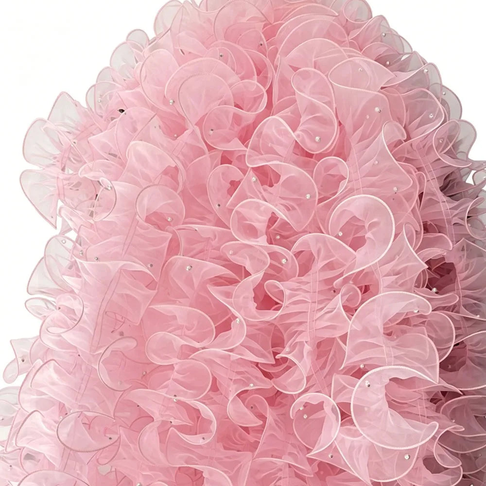 ruban franges dentelle noir blanc rose orange rouge élégant festif 11cm