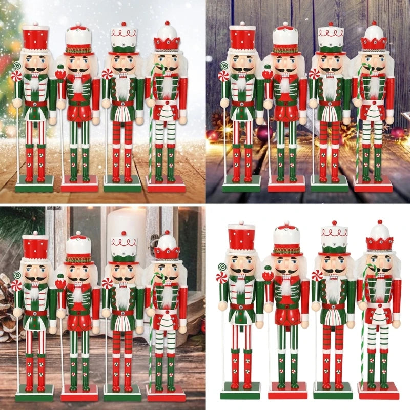 figurine noel soldat rouge vert classique cane sucre motifs floraux noel saint valentin anniversaire
