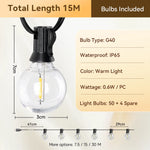 guirlande lumineuse led filaments noir jaune vintage industrielle extérieure ip65 15m 30m multiples tailles