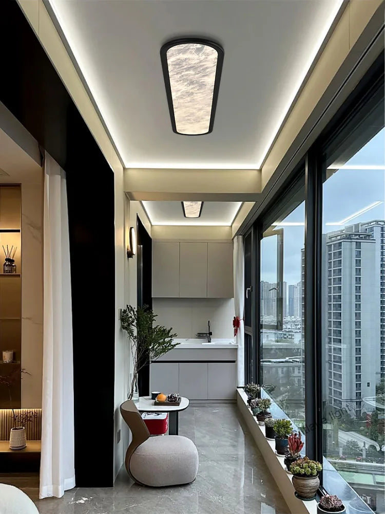 lampes led plafonnier modernes minimalistes encastrables cuisine salle bain nuage noir blanc