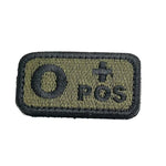 écussons sang type badges patchs militaires vert olive noir crochet boucle 2.5cm 5cm pos