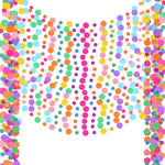 guirlande décorative multicolore cercles festifs anniversaire mariage fiançailles événements enfants transparents