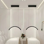 lampe salon led réglable noir blanc rose moderne minimaliste suspension chambre
