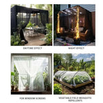 filet anti insectes noir blanc quadratique plié extérieur camping patio gazebo king size mosquito