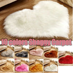 tapis cœur peluche rose blanc moderne chambre doux sans bpa pvc polyester vinyle