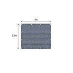 tapis camping gris foncé rayures horizontales clous tente sol moderne 3m 250cm