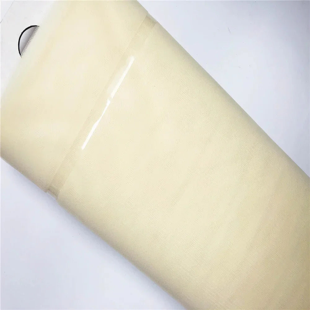 tulle polyester blanc orange rose fin élégant bricolage mariage anniversaire 137cm 3650cm
