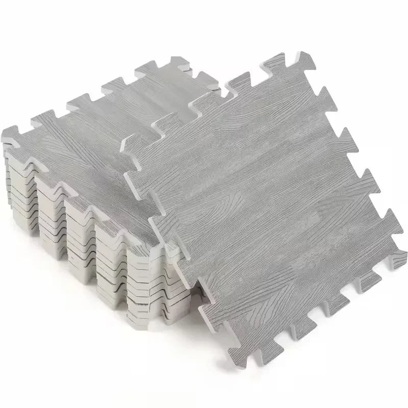dalles sol mousse puzzle imitation bois couleur gris moderne facile nettoyage durable maison hôtelextérieur