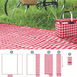 serviette pique nique carreaux rouge blanc moderne poignée amovible non toxique confortable léger plein