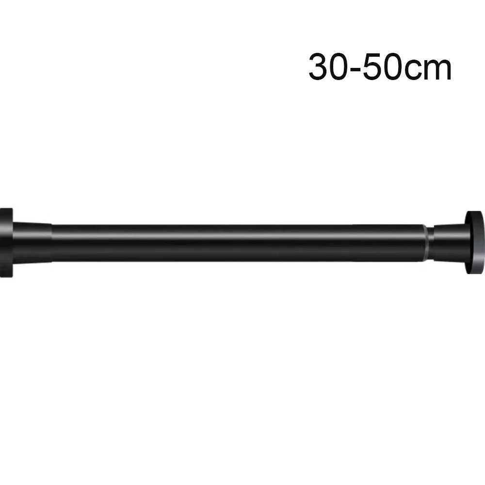 tige rideau télescopique acier noir blanc réglable sans perçage moderne douche séchoir linge